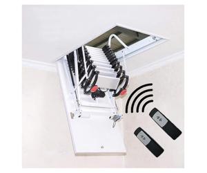 El Kit de escaleras en el Techo de la Escalera del ático eléctrico se Tira hacia Abajo y Sube hacia la barandilla de la Escalera Plegable telescópica(Agujero:80 * 130cm-altura:2.5m)