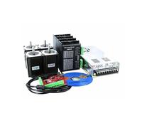 El kit de motor paso a CNC Nema23 57 4 ejes incluye motores 2.2Nm 3A + controladores + 1 fuente alimentación 350w36v Kit de mecanizado de precisión(DM556 driver)