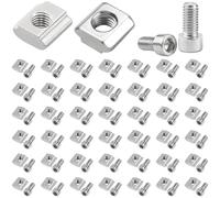 El kit de tuercas deslizantes M5 incluye 50 tuercas y 50 tornillos M5 x 10 mm para soluciones de montaje de equipos industriales