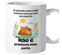 El Kraken Canecas engraçadas com frases em português, caneca dia do pai, dia da mãe, presentes originais, cerâmica 330 mL (Paz interior)