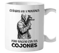 El Kraken Taza abuelo, abuela, tío, tía, cuñado, Tazas originales, divertida, mensaje gracioso Cerámica 330 mL (Cuñados hay a montones)