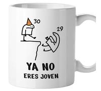 El Kraken Taza cumpleaños personalizada, Tazas originales, Nombre personalizable, años, Regalo para amigas, compañeros de trabajo, Cerámica 330 mL (Ya no eres joven)