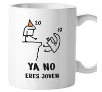El Kraken Taza cumpleaños Ya no eres joven, Tazas originales, divertida, graciosa, humor, hombre, mujer, 40-70 años, Regalo para amigas, compañeros de trabajo, Cerámica 330 mL (20 años)