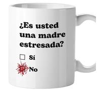 El Kraken Taza día de la madre, Regalo para mamá, tazas originales, divertida, mensaje gracioso, humor, compañeros de trabajo, Cerámica 330 mL (Madre estresada)
