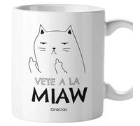 El Kraken Taza gato, tazas de gatos originales, con frases divertidas, graciosa, amigo invisible, Regalo, Cerámica 330 mL (Vete a la miaw)