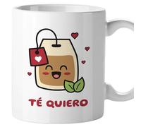 El Kraken Taza San Valentín, Tazas originales con frases bonitas, Te quiero, Kawaii, Detalles para parejas, Amigas, Día de la madre, Hermana, Regalo para mujer, Cerámica 330 mL (Té quiero)