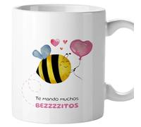 El Kraken Taza San Valentín, Tazas originales con frases bonitas, Te quiero, Kawaii, Detalles para parejas, Amigas, Día de la madre, Hermana, Regalo para mujer, Cerámica 330 mL (Beezzitos)