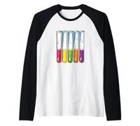 El laboratorio de tubos de ensayo inspira mentes curiosas para los científicos Camiseta Manga Raglan