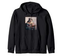 El Lacemaker de Johannes Vermeer (1669-1670) Sudadera con Capucha