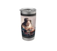 El Lacemaker de Johannes Vermeer (1669-1670) Vaso térmico de acero inoxidable de doble pared