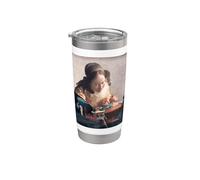 El Lacemaker de Johannes Vermeer (1669-1670) Vaso térmico de acero inoxidable de doble pared