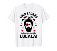 El ladrón Lula me robó el corazón Lula Brasil Camiseta gráfica económica, Hombre, Blanco, L