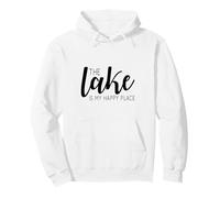 El Lago es mi Lugar Feliz Divertido Vacaciones Dicho Sudadera con Capucha