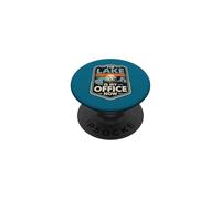 El Lago es mi Oficina Divertido Jubilación Pesca Puesta de Sol PopSockets PopGrip Adhesivo
