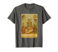 El Lector Esqueleto Tarot Vintage Book Lover Camiseta