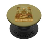 El Lector Esqueleto Tarot Vintage Book Lover PopSockets PopGrip Adhesivo
