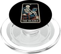 El Lector Tarot Card Book Lover Skeleton Reading Book PopSockets PopGrip para MagSafe