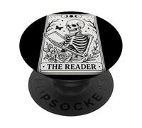 El lector Tarot Card Gothic Dark Academia Lectura de libros PopSockets PopGrip Adhesivo