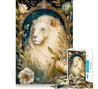 El León Blanco, Rompecabezas de 1000 Piezas para Adultos, Juguete Intelectual, diversión Relajante, Pieza de Arte 50x75cm