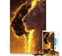 El león Blanco y la Pantera Rompecabezas de 1000 Piezas Juego para ejercitar la Mente Artesanía de Corte experta Un pasatiempo Fascinante para los Momentos de Ocio (50x75cm)