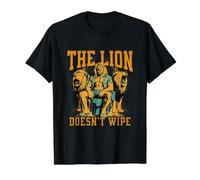 El León No Limpia Divertido Alfa Bootleg Desquiciado Meme Camiseta gráfica económica, Hombre, Negro, XL