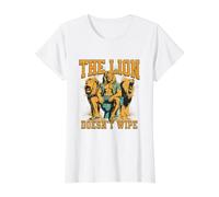 El León No Limpia Divertido Alfa Bootleg Desquiciado Meme Camiseta gráfica económica, Mujer, Blanco, XS