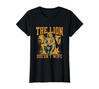 El León No Limpia Divertido Alfa Bootleg Desquiciado Meme Camiseta gráfica económica, Mujer, Negro, L