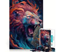El león rugiente, Rompecabezas de 1000 Piezas para Adolescentes, Puzzle Wise Think Toy, diversión Sencilla, Corte preciso, selección de Deseos de Papá Noel 50x75cm