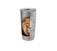 El león y el cordero Vaso térmico de acero inoxidable de doble pared