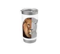 El león y el cordero Vaso térmico de acero inoxidable de doble pared