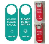 El letrero de piel con texto en inglés "Do Not Disturb" ayuda a mantener la privacidad durante tareas importantes en casa u oficina (verde)