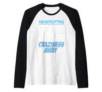 El Levantamiento de Pesas Mantiene lejos la Locura - Bodybuilder, Gym Camiseta Manga Raglan