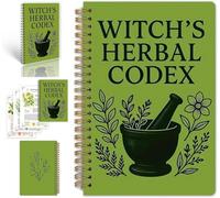 El libro de hierbas encantado, código de hierbas brujas, libro de hierbas brujas con colección de hierbas, diario de aprendizaje A5 para brujería y herboristería, guía completa de remedios herbales (1