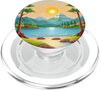 El Lienzo de la Naturaleza se despliega, el Amanecer susurra, la Cascada Canta PopSockets PopGrip para MagSafe