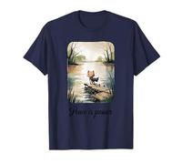 El Lindo Gato Peace Is Power de Calm Lake Art Camiseta