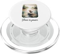 El Lindo Gato Peace Is Power de Calm Lake Art PopSockets PopGrip para MagSafe