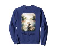 El Lindo Gato Peace Is Power de Calm Lake Art Sudadera