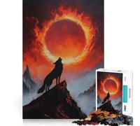 El Lobo del Mundo Ardiente Rompecabezas para Adolescentes 1000 Piezas Mejora la Memoria Disfruta Bordes Limpios 38x26cm
