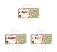 EL LOBO - Turrón de Alicante 100% BIO 200g, "All Natural", Ecofriendly, Turrón Tradicional, Ingredientes Naturales, Textura Crujiente, Calidad Suprema, Sin Gluten (Paquete de 3)