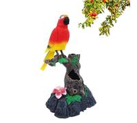 El Loro Hablando repite lo que dices - Loro Cantando y chisporroteando realista - Sparrow Bird repite lo que dices, juguete eléctrico de inducción para loro para jardín