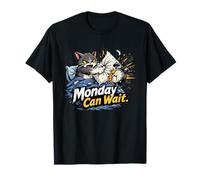 El Lunes Puede Esperar - Despertador de Gatos Camiseta