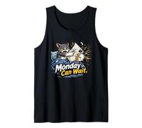El Lunes Puede Esperar - Despertador de Gatos Camiseta sin Mangas