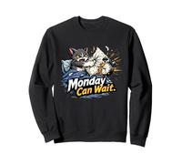 El Lunes Puede Esperar - Despertador de Gatos Sudadera