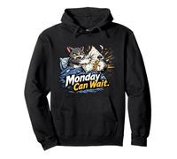 El Lunes Puede Esperar - Despertador de Gatos Sudadera con Capucha