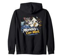 El Lunes Puede Esperar - Despertador de Gatos Sudadera con Capucha