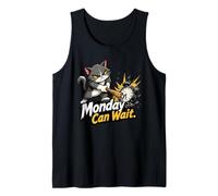 El Lunes Puede Esperar - Reloj Despertador Cat Smash Camiseta sin Mangas