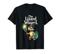 El Mago del Lagarto Fantasía Arte Criatura Mágica Camiseta