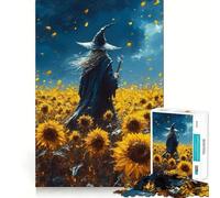 El Mago en el Campo de Girasoles Rompecabezas de 1000 Piezas para Adolescentes Estimula la Mente Divertido Cierre Seguro Sin Piezas Sueltas Una Forma entretenida de Pasar el Tiempo Libre (50x75cm)