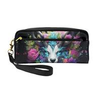 El majestuoso antílope está rodeado de fantásticas flores. Versátil bolsa de maquillaje de viaje, impresión de doble cara, organizador de cosméticos de piel sintética ultrasuave para mujeres, regalos