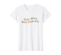 El Mal no prevalecerá Papa León XIV Unidad Dios Amor Esperanza Fe Camiseta gráfica económica, Mujer, Blanco, XL